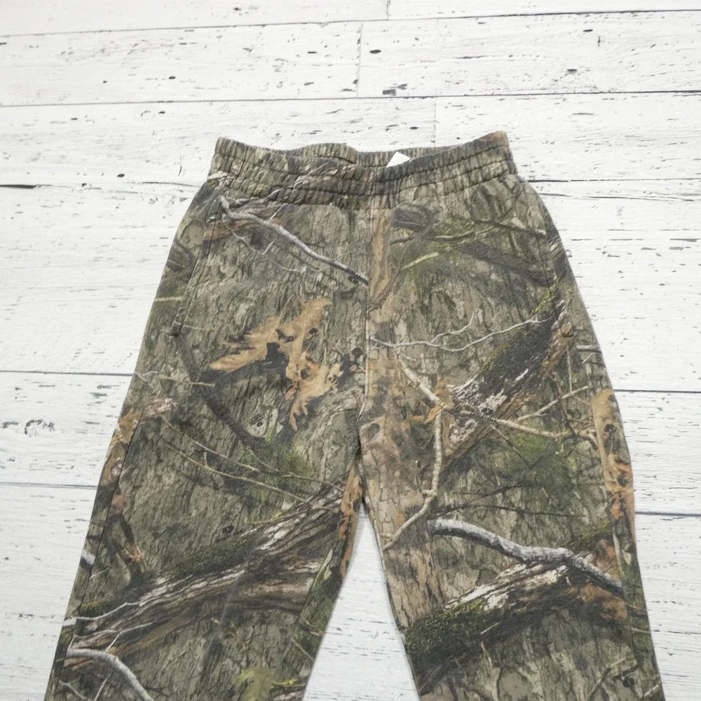 Carhartt Pants Kids Youth 10-12 Green Camo Fleece Sweatpants Mossy Oak‎ Hunting